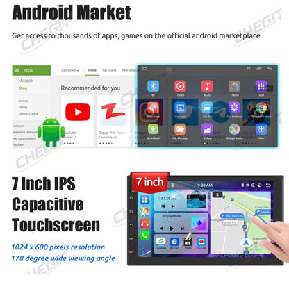 7/9/10'' 2 Din Android 13 auto Car Radio 64G Multimedia Video Universal Stereo Carplay gps For Volkswagen Nissan Hyundai Kia toy