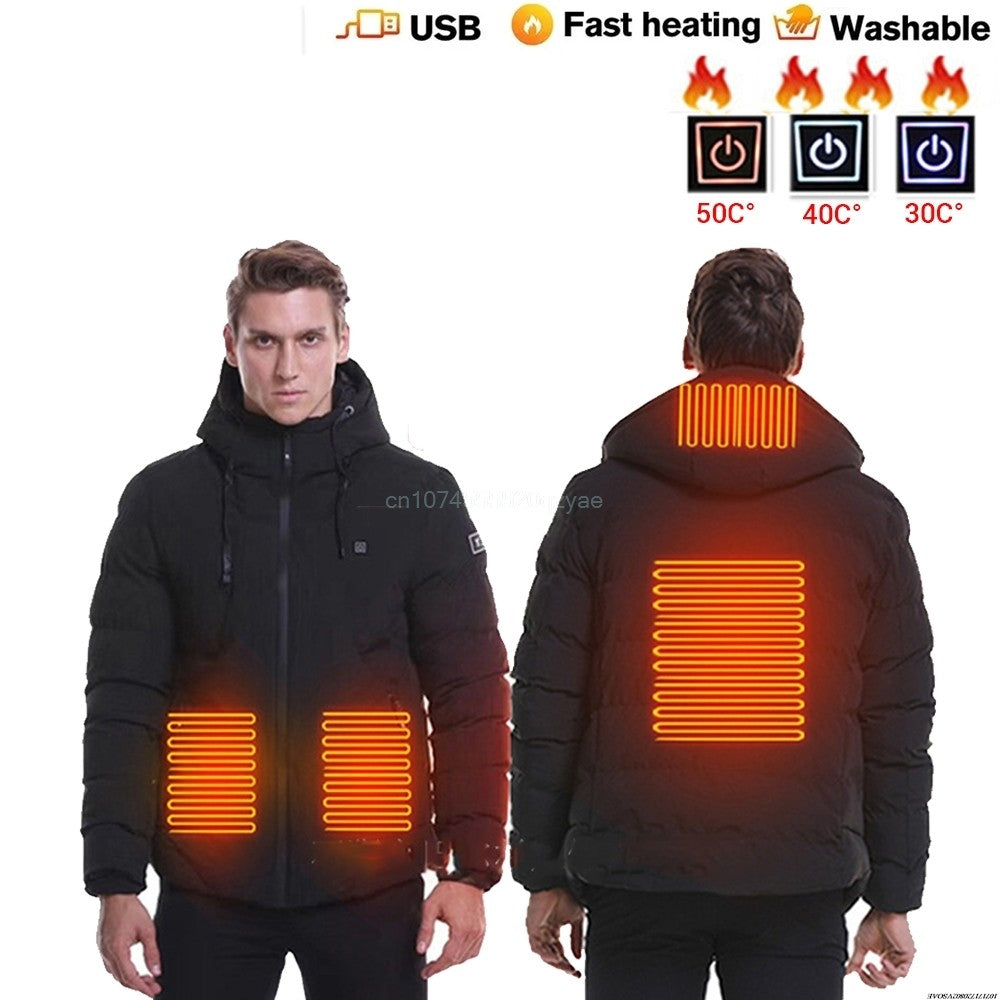 Heated Jackets Men's Women's Heating Jackets USB Electric Heating Jacket 13 Areas Heated Vest Thermal Clothing Coat Winter