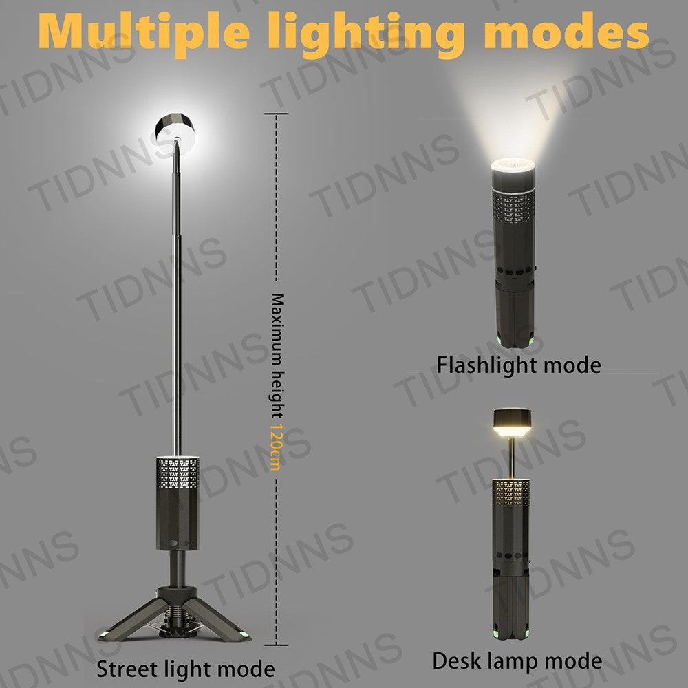 Telescopic Camping Light Rechargeable 21000mAh Portable Outdoor Camping Lantern 4 Light Modes With Tripod Storage Bag Emergency