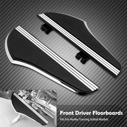 Pedaleiras Antiderrapantes Dianteiras para Motocicleta Harley Softail Fatboy Deluxe Touring Electra Glide FLHR