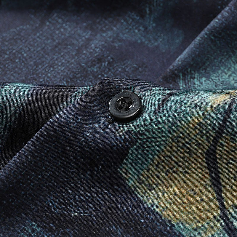 2025 Men Harajuku Hawaiian Shirt Hip Hop Streetwear Butterfly Painting Print Beach Shirt Summer Short Sleeve Aloha Shirt Casual