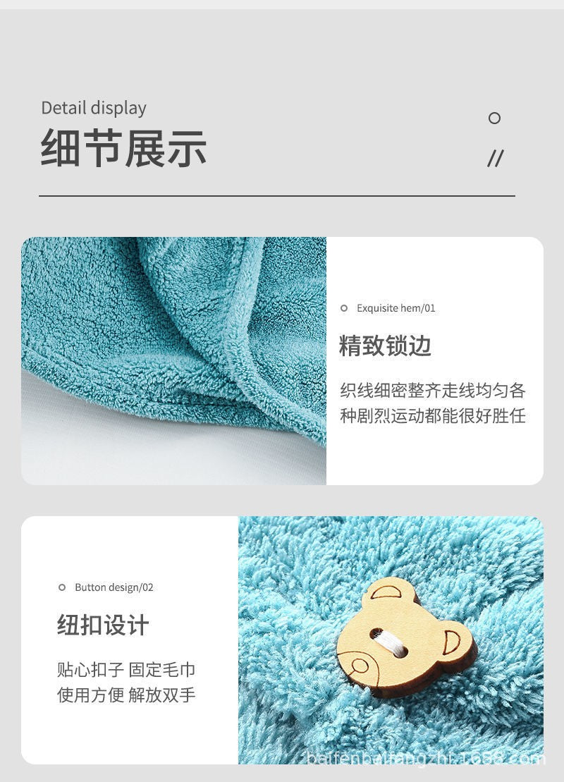 Hair Towel Women Girl's Magic Microfiber Shower Dry Hair Cap Bath Hats Bathroom Quick Drying Soft for Lady Turban Head