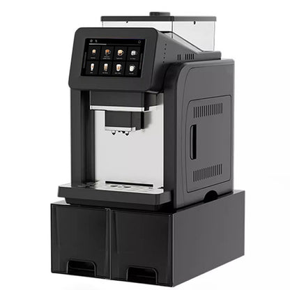 Mcilpoog WS817-Plus Máquina de café expresso automática com tela grande colorida de 7", com bico vaporizador, 21 sabores para casa e escritório