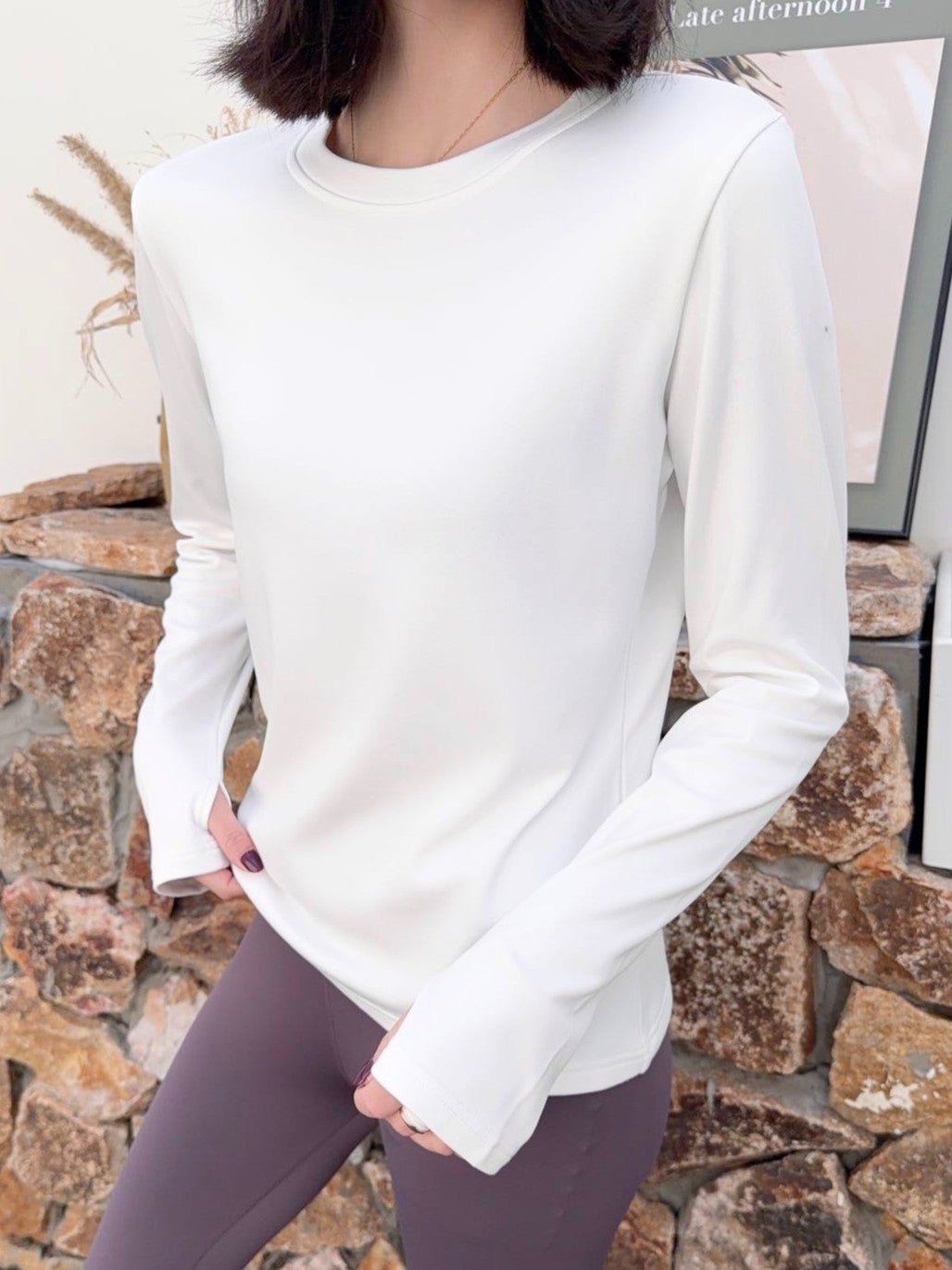 Sports Long Sleeved T-shirt Women Elastic O Neck Bottom Yoga Top Fitness Running Solid Black Navy Autumn Women's Shirts Fashion