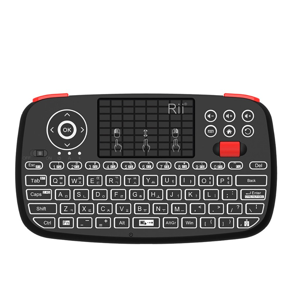 Teclado Sem Fio Bluetooth Rii i4 Mini Com Touchpad 2.4GHz Retroiluminado Mouse Controle Remoto Para Windows Android TV Box Smart TV