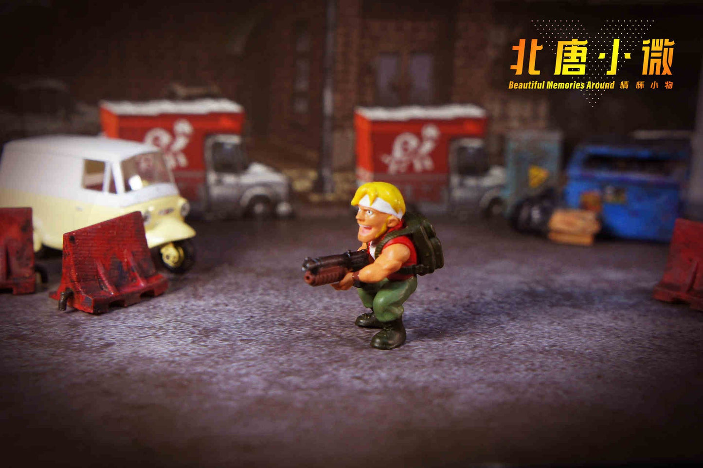 1:64 Metal Slug Genuine Tide Play Figura Snk Feita à Mão Metralhadora Pesada Lança-chamas Boneca Tanque Soldado Inimigo