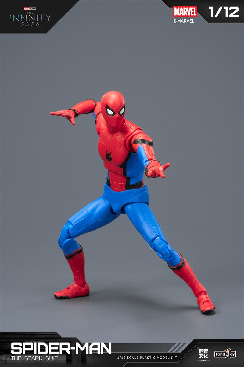 Blokees Original Homem-Aranha Venom Versão HQ 15.5CM 1/12 STARK SUIT Clássico Figura de Ação Montada Coleção Brinquedo Presente