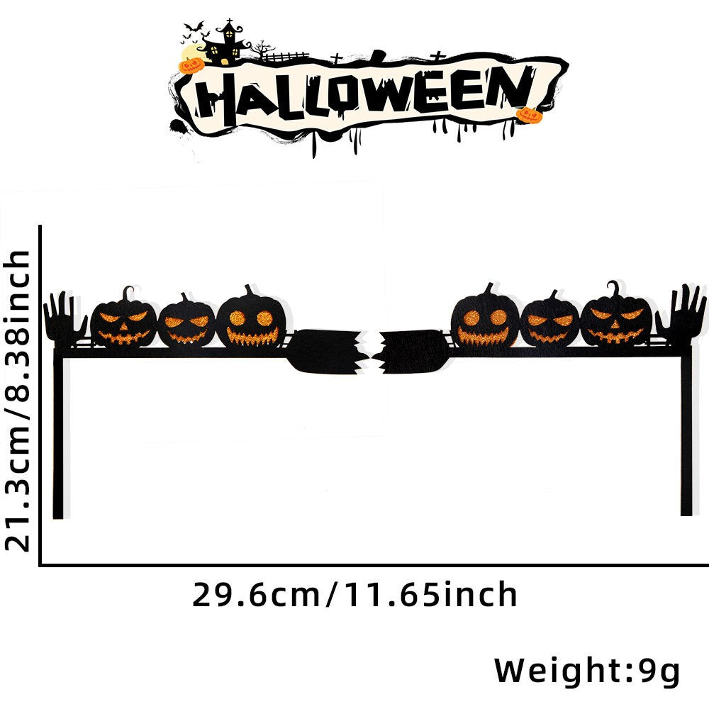 Halloween Door Frame Decoration,Bats,Pumpkins,Spider Webs,Door and Window Corner Stickers, Halloween Home Decoration