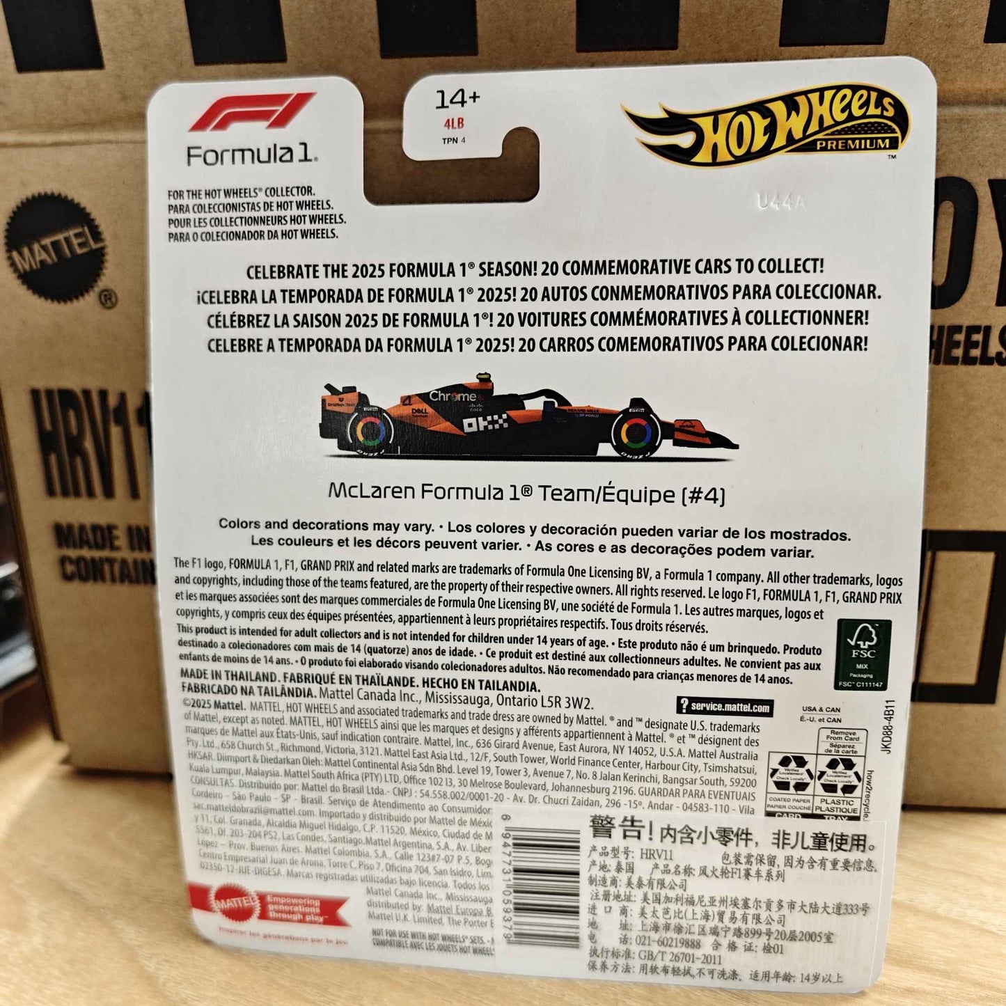 Novo Hot Wheels Premium 2025 F1 Racing Car Model Liga 1:64 Modelo Diecast Red Bull McLaren Mercedes Equipe Colecionável Veículo de Brinquedo