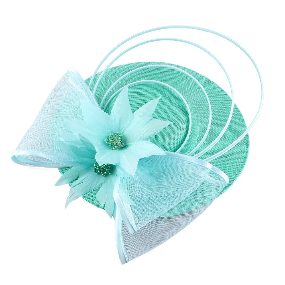 Chapéus Fascinators Femininos Multimodais com Laço de Flor Imitação Chapéu Noiva Derby Pillbox Casamento Acessórios de Cabelo