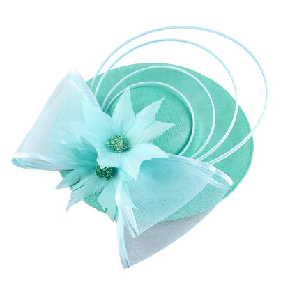 Chapéus Fascinators Femininos Multimodais com Laço de Flor Imitação Chapéu Noiva Derby Pillbox Casamento Acessórios de Cabelo