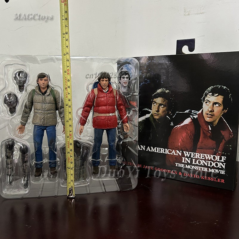 NECA Original Um Lobisomem Americano em Londres David Jack 2-pack Anime Action Figure Modelo de Brinquedo Presentes de Ano Novo e Aniversário