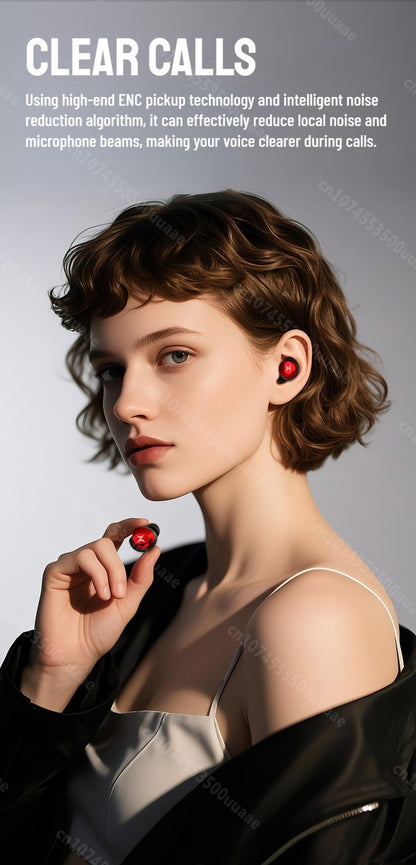 Zombiescat B12 TWS Wireless Earbuds Invisible in-Ear Bluetooth 5.4 Earphones Rotating Flip-Top Design Bluetooth Sports Headphone