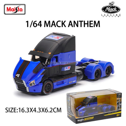 Maisto 1:64 Mercedes-Benz MACK Anthem Trailer modelo de simulação de carro modelo de carro de liga leve brinquedo de carro masculino presente de coleção