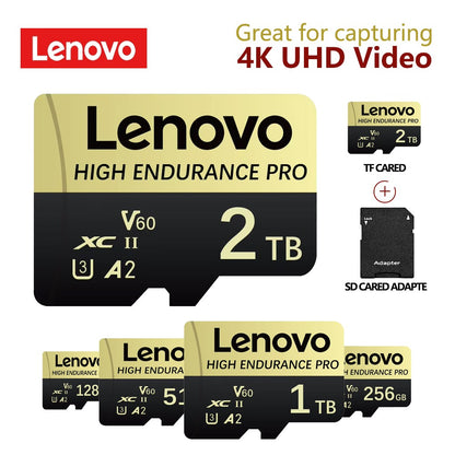 Cartão de Memória SD Mini Micro TF Lenovo 512 GB 256 GB 2 TB 1 TB de Alta Velocidade Cartão De Memória 128 GB para Armazenamento de Arquivos Câmera de Telefone