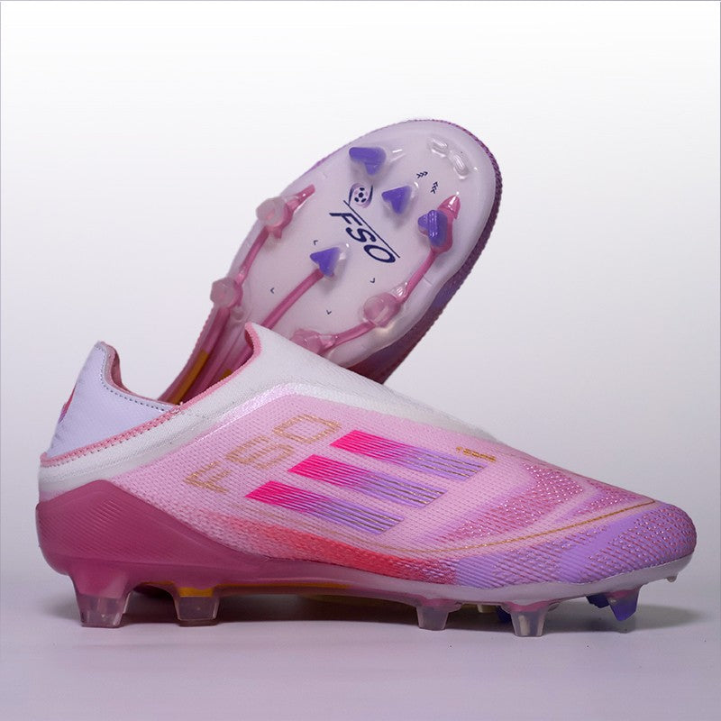 No-lace Mens Soccer Shoes Non-Slip Turf Soccer Cleats for Youth Without-Lace TF/FG Training Football Boots Chuteira Campo 39-45