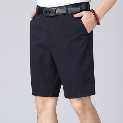 100% Cotton Shorts Men Knee Length Boardshorts Classic Brand Comfortable Clothing Beach Shorts Male Short Trousers