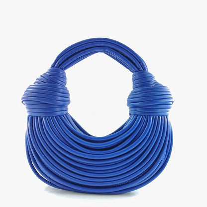 2024 New Gold Handbags for Women Luxury Designer Brand Handwoven Noodle Bags Rope Knotted Evening Clutch Underarm Dumpling Bag