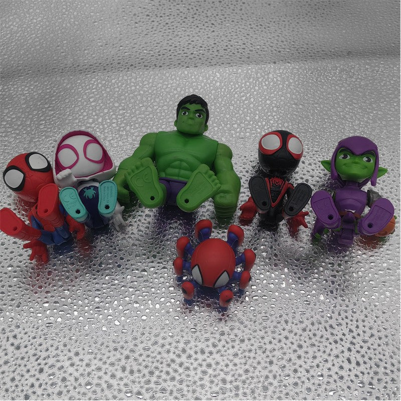 Boneco Articulado de Super-Herói Spidey e Seus Amigos Espetaculares Homem-Aranha Miles Morales Boneco Colecionável Brinquedos Presentes Crianças