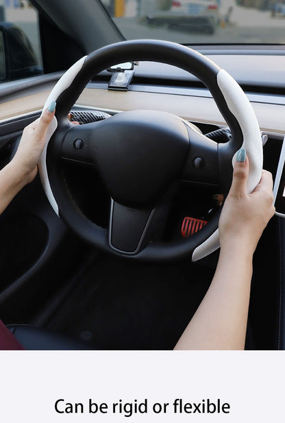 For Tesla Model Y Juniper 2025+ Steering Wheel Cover All Season Universal Deer Suede Sports Steering Wheel Cover