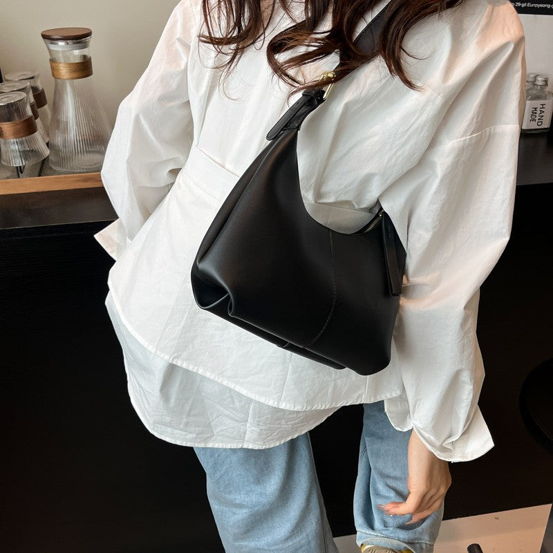 LEFTSIDE Small PU Leather Crossbody Bags for Women 2025 New Trend Retro Underarm Shoulder Bag Ladies Retro Handbags and Purses