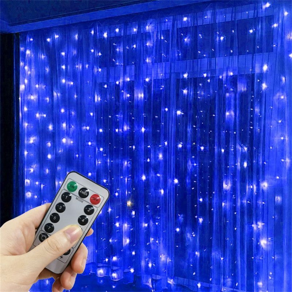 USB Curtain Lights - 8 Lighting Modes LED Fairy String Light for Christmas Halloween New Year Wedding Party Home Garden Decor