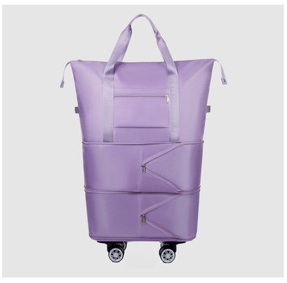 Mala expansível com rodízio universal Grande capacidade de armazenamento para separação de itens secos e molhados Bolsa de viagem e fitness leve