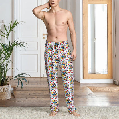 Custom Print Mickey Mouse Donald Duck Pajama Pants Men Sleep Sleepwear Bottoms with Pockets