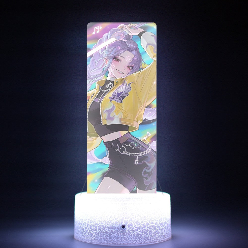 KPop K-POP Demon Hunters Kawaii Zoe Rumi Mira Saja Boys Superstar Monochrome Light Remote Control 16 Color Light Night Light