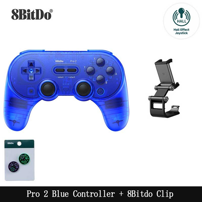 8BitDo Pro 2 Bluetooth Controller Gamepad Handle with Hall Effect for Nintendo Switch 2, PC, MacOS, Android, Steam, Raspberry Pi