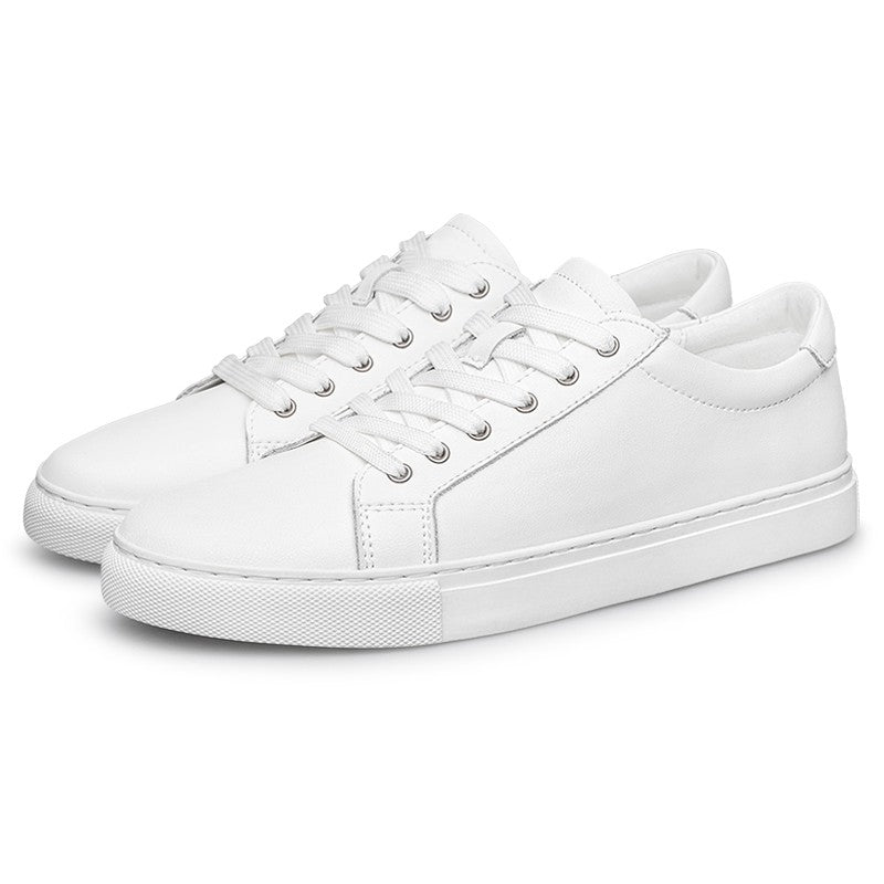 New Sneakers Men Shoes Genuine Leather Mens Casual Shoes Flat Male Footwear Fashion Black White Shoes Tenis Masculino Skateboard