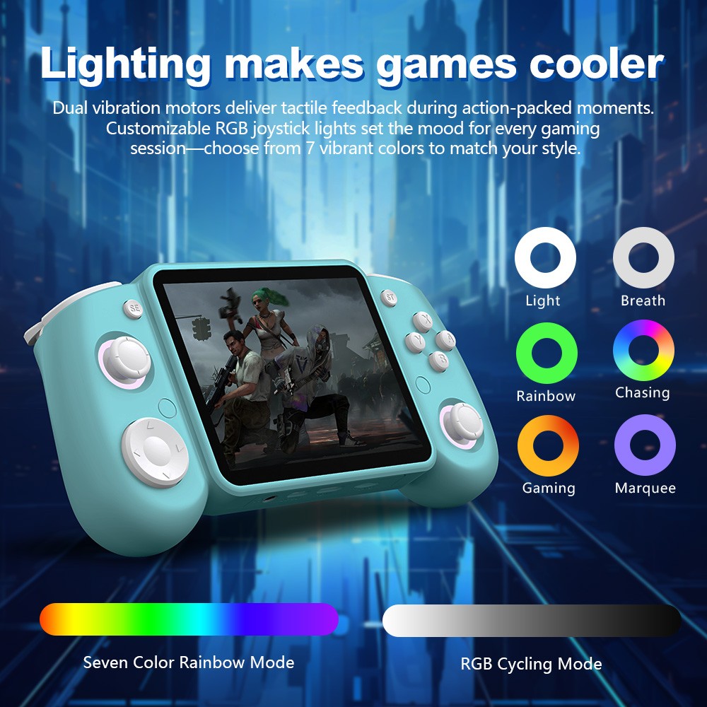 AISLPC RG43H PRO Retro Handheld Game Console 22000+Games Dual System 4.3‘’IPS Screen 2.4G WiFi Online Play Portable Game Player