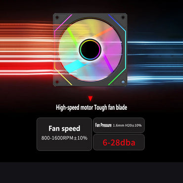 PRISM 7 PRO Computer Case Fan 120mm ARGB 4-Pin PWM Silent Cooling Fan 12V High Airflow 58.36CFM/800-1800RPM
