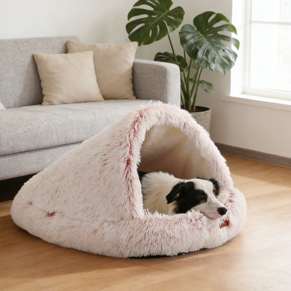 Cama Quente de Inverno para Gatos e Cães em Formato Fechado, Ninho para Gatos, Cama para Cães