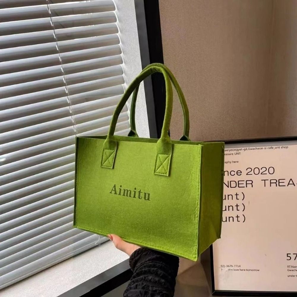 Fashion S/M/L Women Felt Shoulder Bag Simple Solid Color Messenger Bag Handbag Large Capacity Travel Casual Crossbody Bags