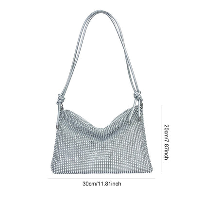 Women Shiny Rhinestone Dinner Bag New Party Wedding Purses 2023 Luxury Full-Diamond Ladies Handbag Designer Sparkly Evening Bags