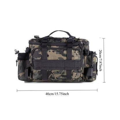 Fishing Lure Waist Bag Crossbody Multifunctional Storage , Waterproof , Large Capacity Fishing Rod Accessory Fishing Rod Bag