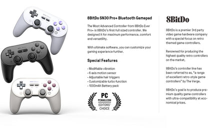 8Bitdo Pro 2 SN30 Pro SF30 Pro Bluetooth Gamepad for Nintendo Switch 2 Wireless Controller for Windows Android MacOS Steam