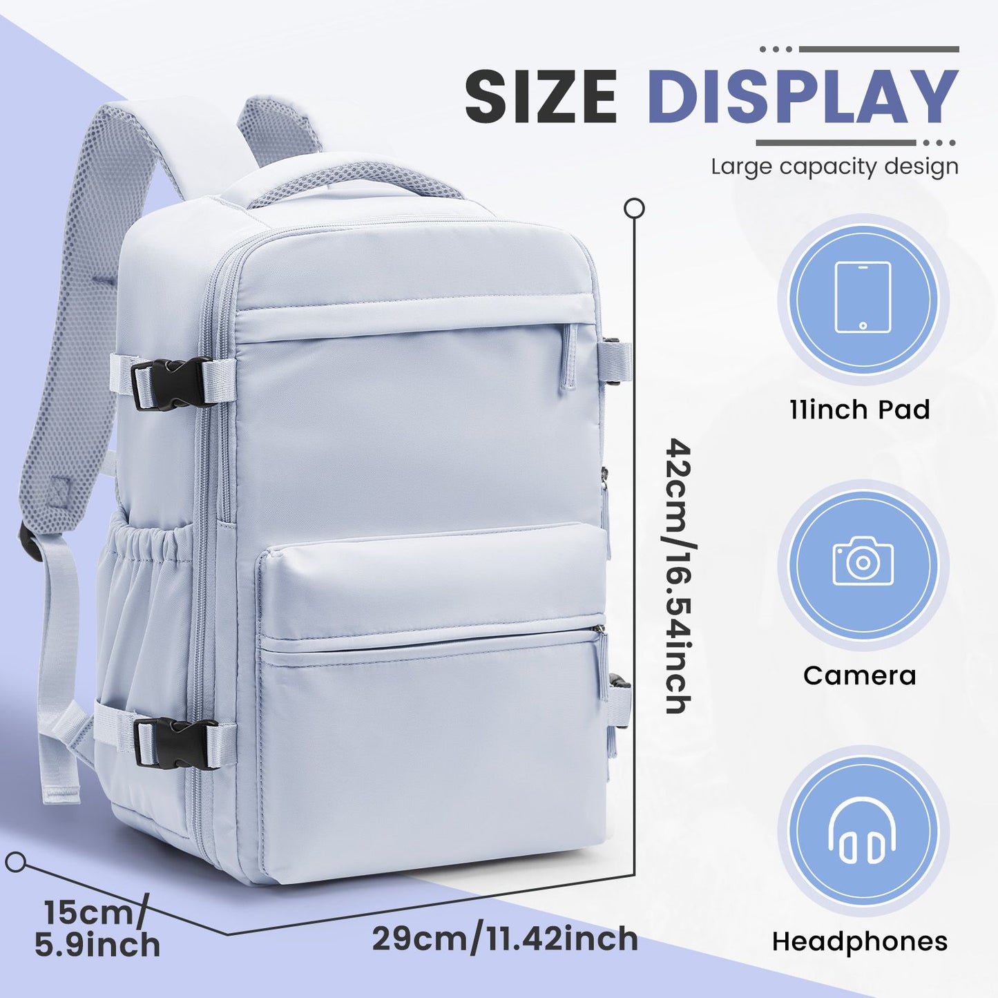Ryanair 40x20x25 Cabin Bag Men Air Vacuum Compression Backpack Hand Luggage Laptop Backpack,42x29x15 Vacuum Clothing Storage Bag