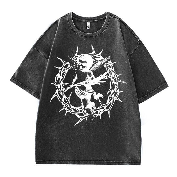 Misfortonez Spider Web Graphic Print Cotton T Shirts for Men 2025 Summer Streetwear Short Sleeve Tees Casual T-shirt Mens