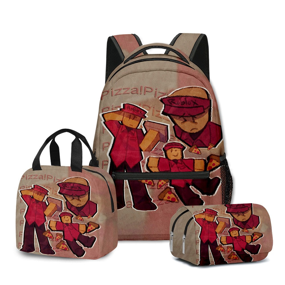 Desenho Animado Popular Engraçado Gubby Pelúcia Impressão 3D 3 Peças/Conjunto Bolsas Escolares para Estudantes Mochila para Laptop Lancheira Portátil Estojo de Lápis