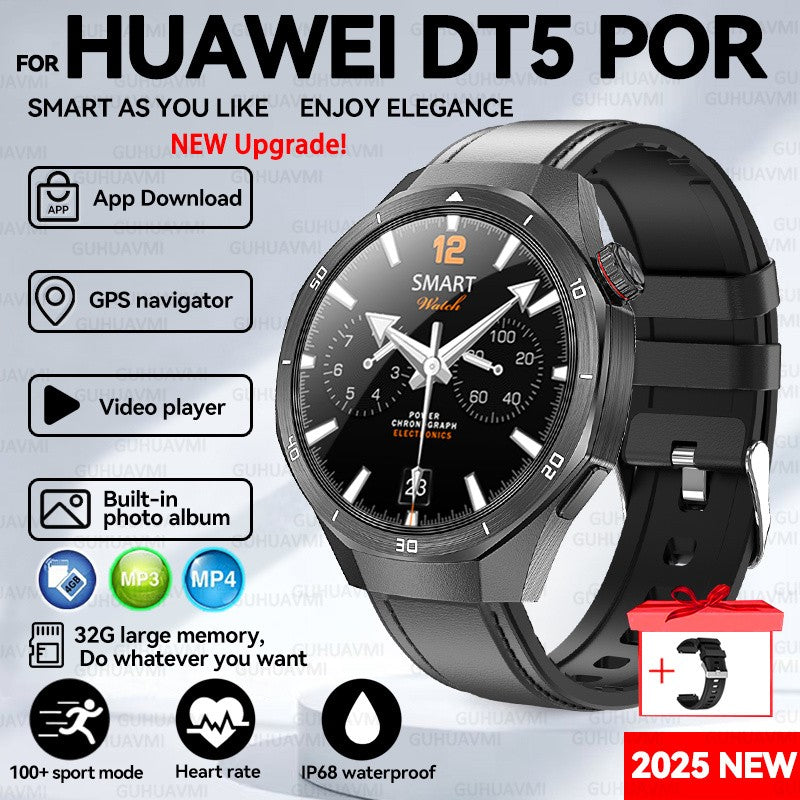 2025 New For HUAWEI GT 5 Pro 32Gb Memory SmartWatch AGPS Beidou Navigation Sapphire Screen HD Video Bluetooth Call SmartBracelet