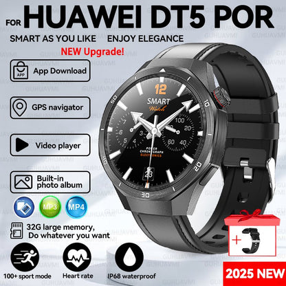 2025 New For HUAWEI GT 5 Pro 32Gb Memory SmartWatch AGPS Beidou Navigation Sapphire Screen HD Video Bluetooth Call SmartBracelet