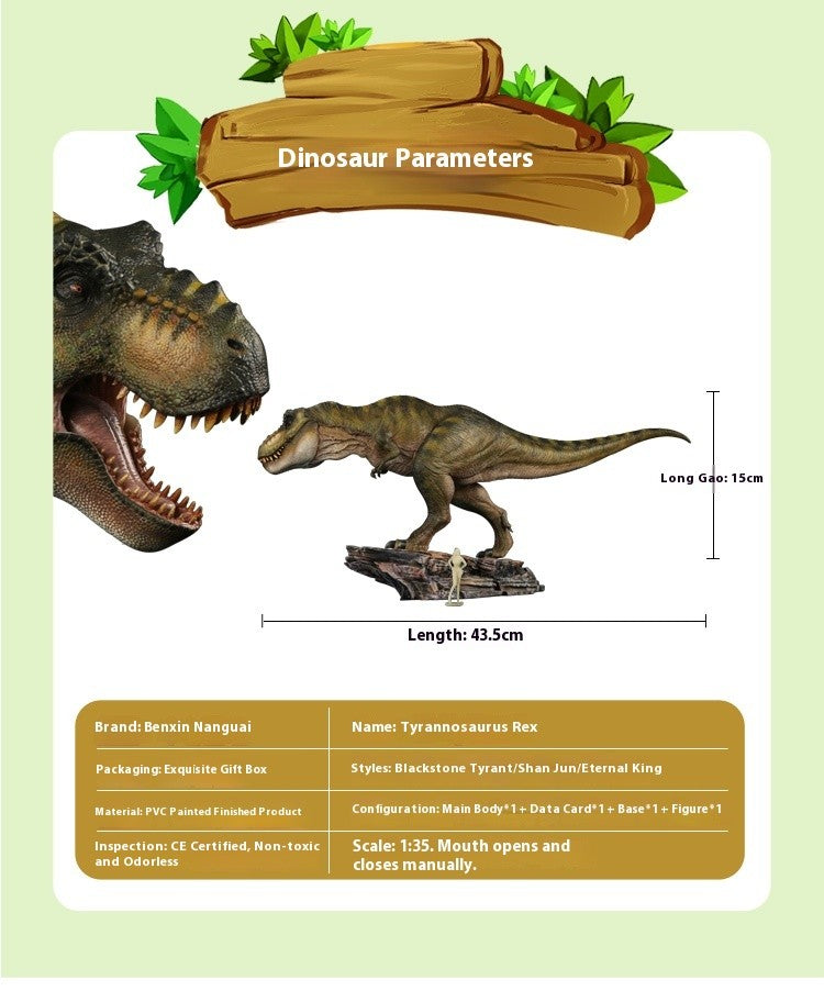 Tiranossauro Rex Eterno Rei Dinossauro Adulto e Infantil Modelo de Brinquedo Figura Enfeite de Mesa Coleção Presente de Festival Surpresa