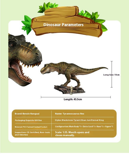 Tiranossauro Rex Eterno Rei Dinossauro Adulto e Infantil Modelo de Brinquedo Figura Enfeite de Mesa Coleção Presente de Festival Surpresa