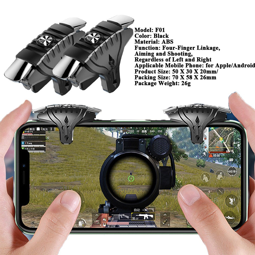 G21 Mobile Phone Game Trigger Gamepad Joystick 6-Finger Aim Shooting L1 R1 Key Button For Phone Android For PUBG Game Controller