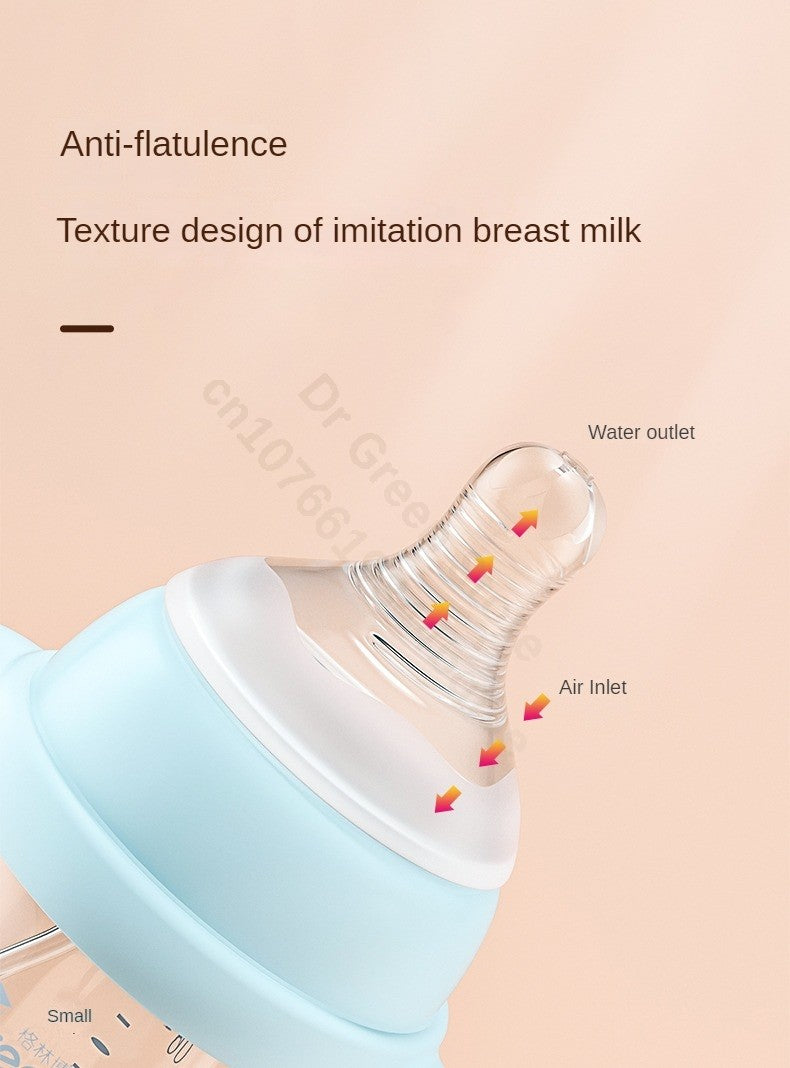 Dr.Green Wide Mouth Newborn baby bottles PPSU Washable Bottles Forward and reverse bi-directional scale inverted milk brewing