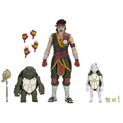 NECA 54409 Tartarugas Ninja Casey Marie com Bebê Odyn e Uno The Last Ronin The Lost Years