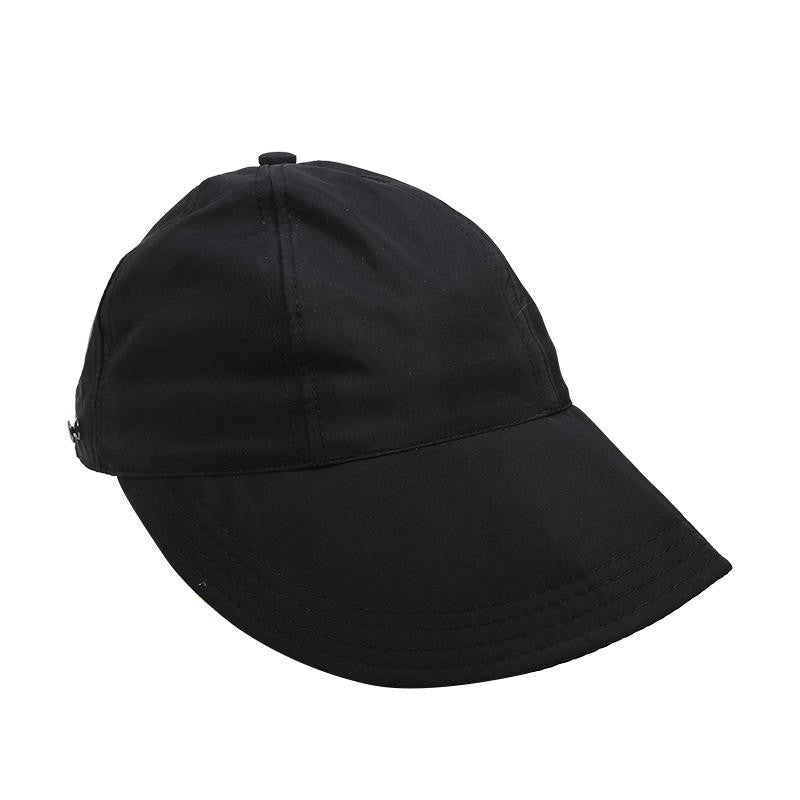 Chapéu de pescador feminino de verão com aba larga, chapéu de sol dobrável e portátil para meninas, chapéu de sol simples ajustável para proteção solar ao ar livre