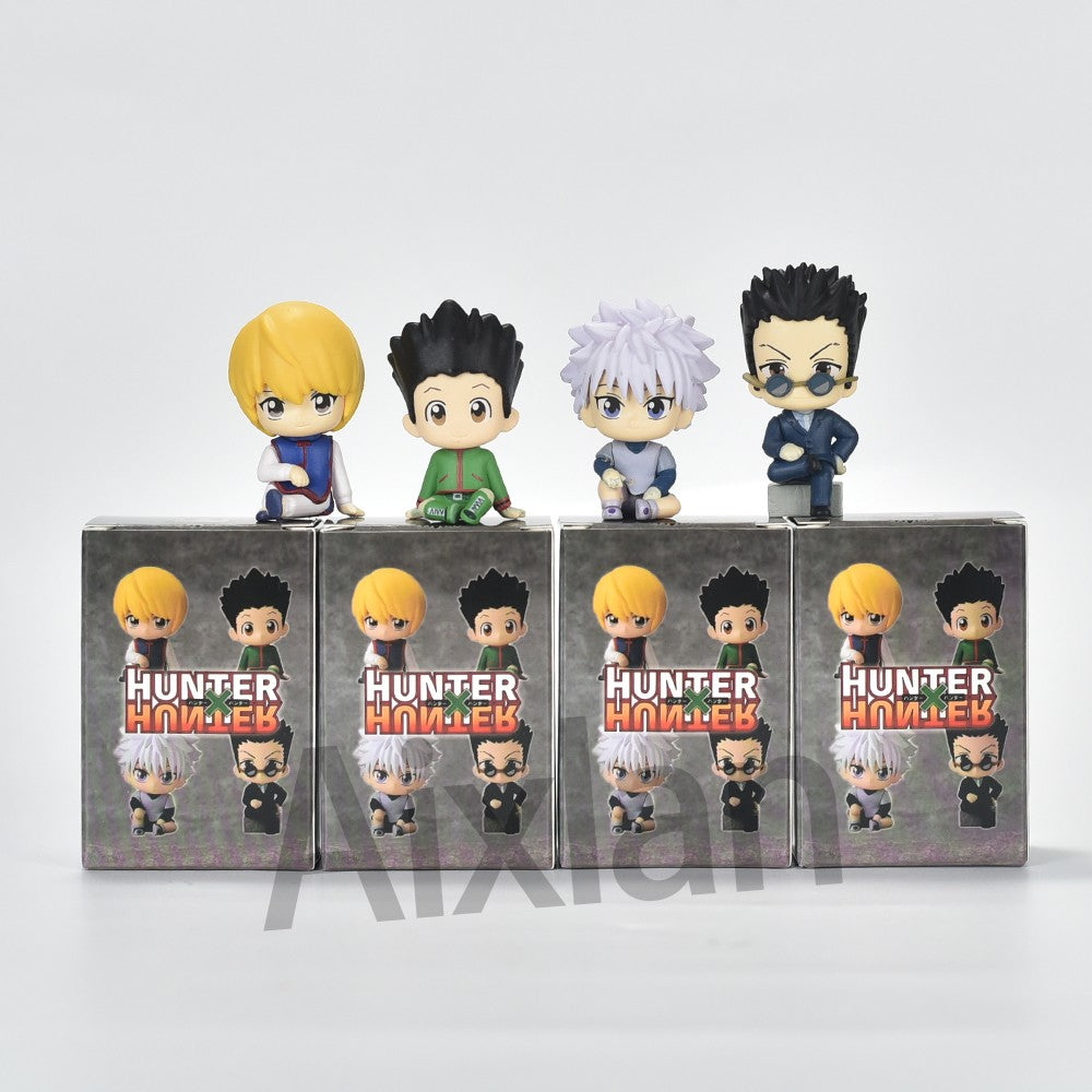 Aixlan GON FREECSS Boneco 4 PEÇAS SET Q Versão HUNTER X HUNTER Boneco de Ação PVC Presente de Natal Amine Estatueta Colecionável